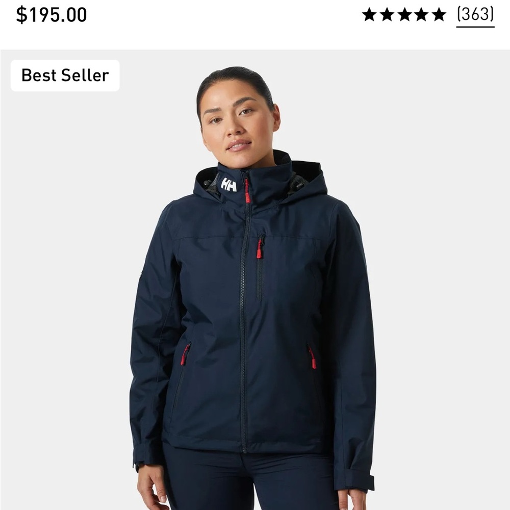 Helly Hansen Women's Crew Hooded Midlayer Jacket in Navy